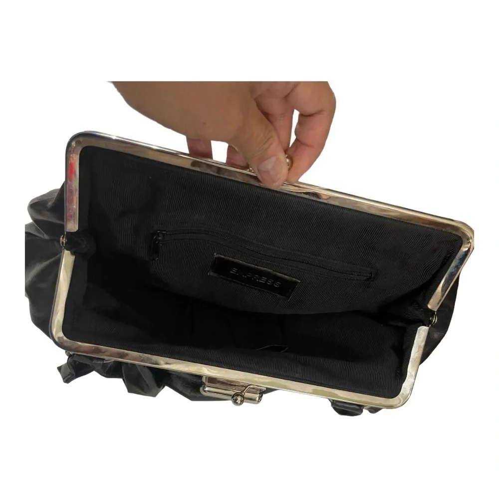 EXPRESS Pleated Women Handbag Faux Leather Shoulder Bag Fashion New Clip